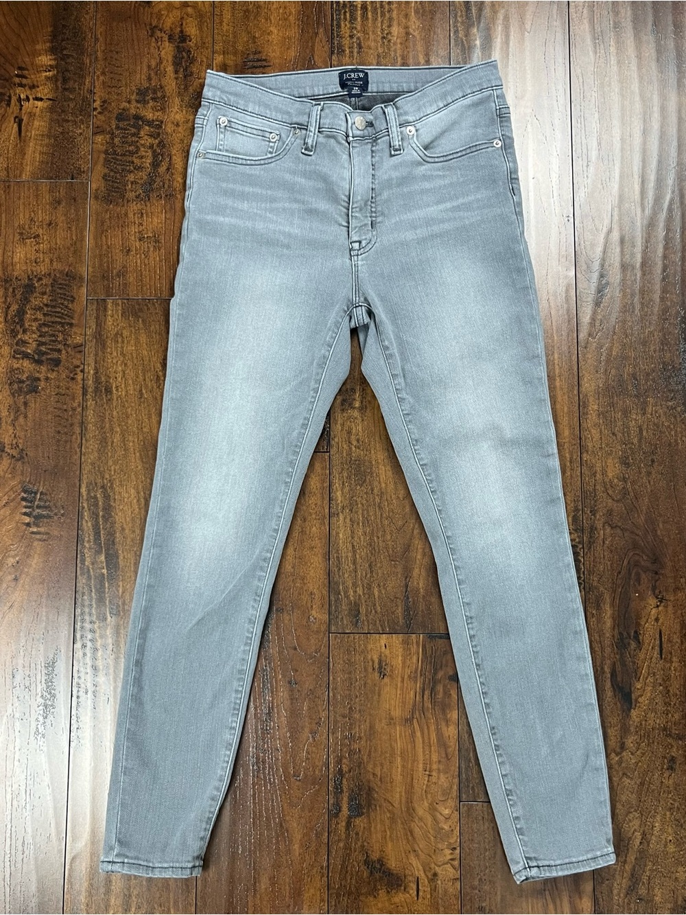 J.Crew High-Rise Skinny Jeans Gray Denim Stretch Women’s Size 28.